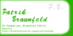 patrik braunfeld business card